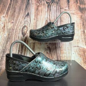 Dansko Iridescent Water Droplet Clogs Womens Sz EU 38